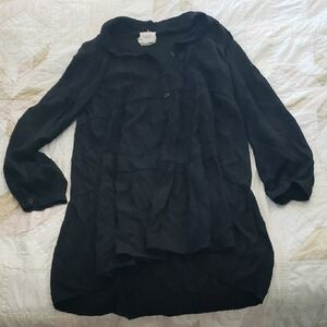 Harper Heritage Black Button-Up Blouse Dress